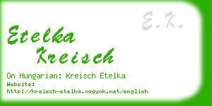 etelka kreisch business card